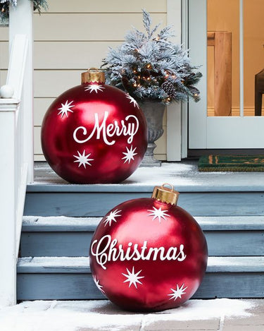 Diamond Painting Merry Christmas kerstballen met Ronde steentjes 100x80cm - Beste Kwaliteit